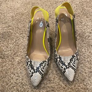 Mix No. 6 snake skin sling back heel